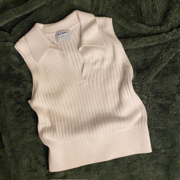 White Sweater Vest - Picture 1 of 2